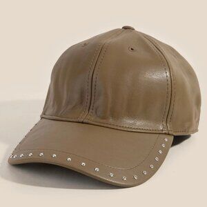 Leather Rivet Trim Cap
